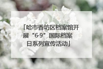 哈市香坊区档案馆开展“6·9”国际档案日系列宣传活动