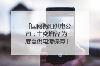 国网衡阳供电公司：主变增容 为度夏供电添保障