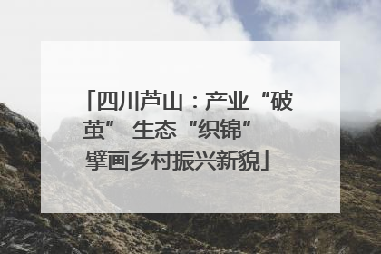 四川芦山：产业“破茧” 生态“织锦” 擘画乡村振兴新貌
