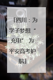 四川：为学子梦想“充电” 为平安高考护航