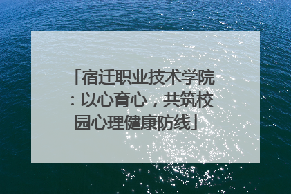 宿迁职业技术学院：以心育心，共筑校园心理健康防线