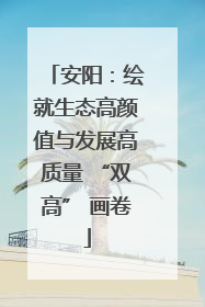 安阳：绘就生态高颜值与发展高质量 “双高” 画卷