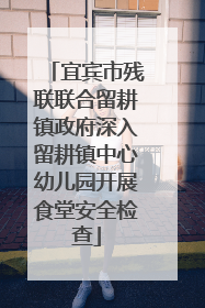 宜宾市残联联合留耕镇政府深入留耕镇中心幼儿园开展食堂安全检查