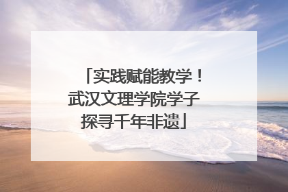 实践赋能教学！武汉文理学院学子探寻千年非遗