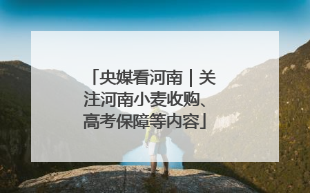 央媒看河南｜关注河南小麦收购、高考保障等内容