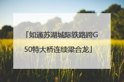 如通苏湖城际铁路跨G50特大桥连续梁合龙
