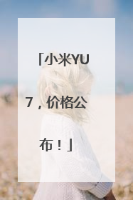 小米YU7，价格公布！