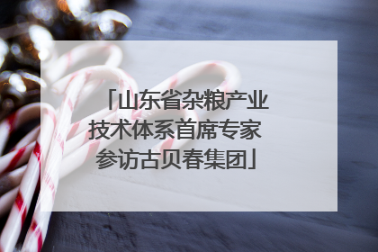 山东省杂粮产业技术体系首席专家参访古贝春集团