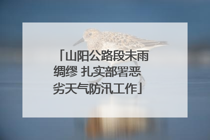 山阳公路段未雨绸缪 扎实部署恶劣天气防汛工作