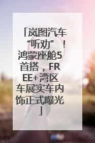 岚图汽车“听劝”！鸿蒙座舱5首搭，FREE+湾区车展实车内饰正式曝光