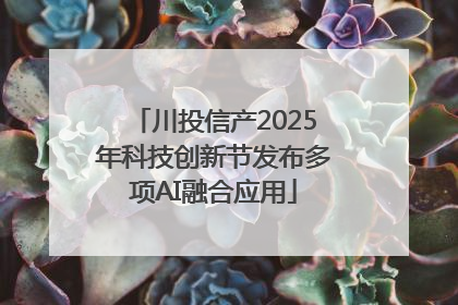 川投信产2025年科技创新节发布多项AI融合应用