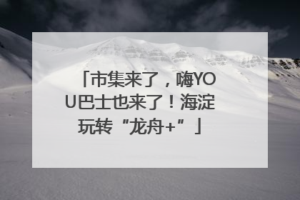 市集来了，嗨YOU巴士也来了！海淀玩转“龙舟+”