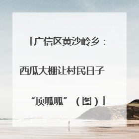 广信区黄沙岭乡：西瓜大棚让村民日子“顶呱呱”（图）