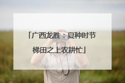 广西龙胜：夏种时节 梯田之上农耕忙