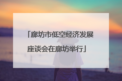 廊坊市低空经济发展座谈会在廊坊举行