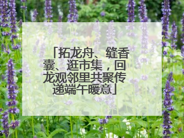 拓龙舟、缝香囊、逛市集，回龙观邻里共聚传递端午暖意