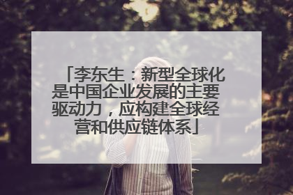 李东生：新型全球化是中国企业发展的主要驱动力，应构建全球经营和供应链体系
