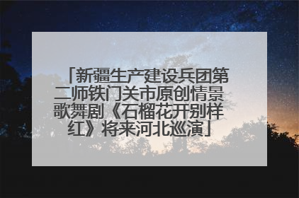 新疆生产建设兵团第二师铁门关市原创情景歌舞剧《石榴花开别样红》将来河北巡演