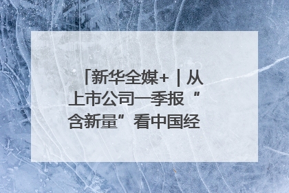 新华全媒+｜从上市公司一季报“含新量”看中国经济发展向“新”
