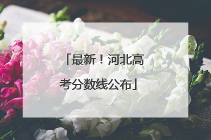最新！河北高考分数线公布