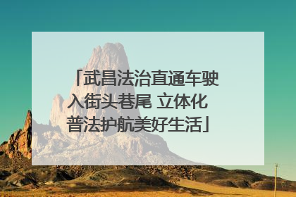 武昌法治直通车驶入街头巷尾 立体化普法护航美好生活
