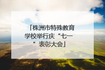 株洲市特殊教育学校举行庆“七一”表彰大会