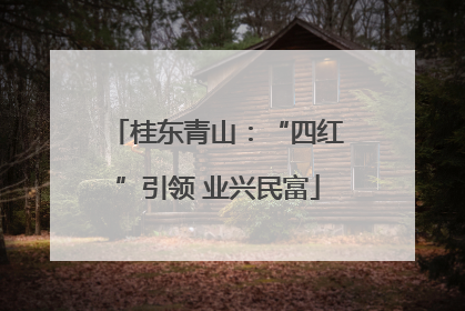 桂东青山：“四红”引领 业兴民富