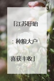 江苏盱眙：种粮大户喜获丰收