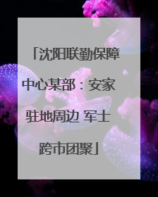 沈阳联勤保障中心某部：安家驻地周边 军士跨市团聚