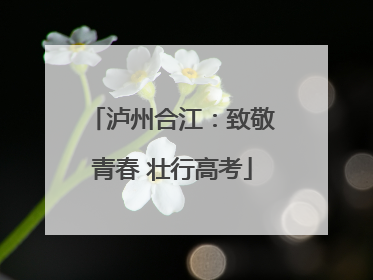 泸州合江：致敬青春 壮行高考