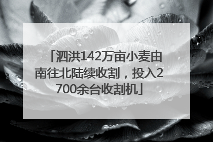 泗洪142万亩小麦由南往北陆续收割，投入2700余台收割机
