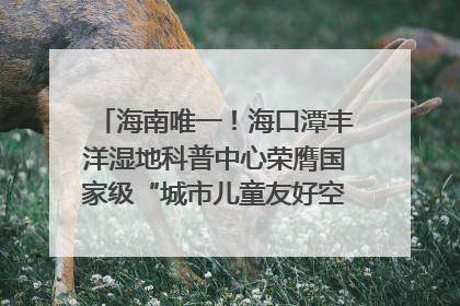 海南唯一！海口潭丰洋湿地科普中心荣膺国家级“城市儿童友好空间建设园区”称号