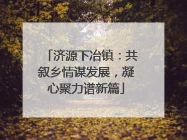 济源下冶镇：共叙乡情谋发展，凝心聚力谱新篇