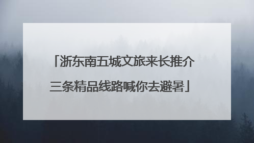 浙东南五城文旅来长推介 三条精品线路喊你去避暑