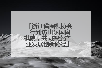 浙江省围棋协会一行到访山东国奥棋院，共同探索产业发展创新路径