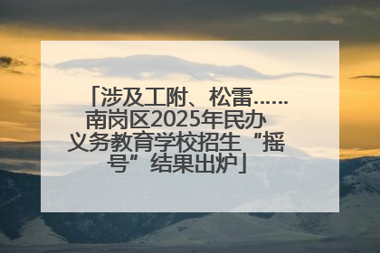 涉及工附、松雷……南岗区2025年民办义务教育学校招生“摇号”结果出炉