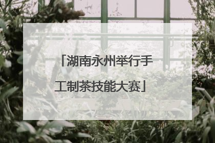 湖南永州举行手工制茶技能大赛