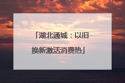 湖北通城：以旧换新激活消费热