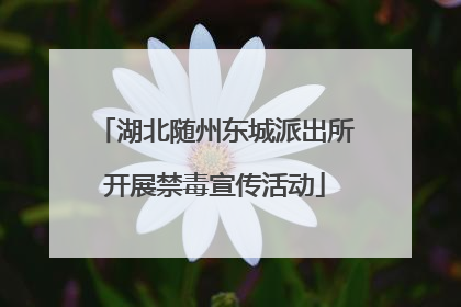 湖北随州东城派出所开展禁毒宣传活动