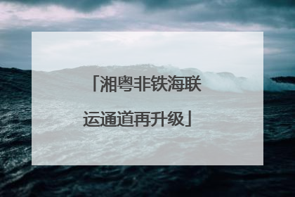 湘粤非铁海联运通道再升级