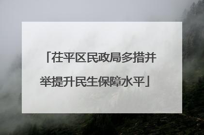 茌平区民政局多措并举提升民生保障水平