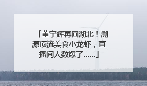 董宇辉再回湖北！溯源顶流美食小龙虾，直播间人数爆了……