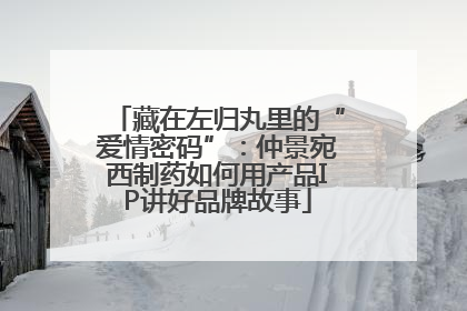 藏在左归丸里的“爱情密码”：仲景宛西制药如何用产品IP讲好品牌故事