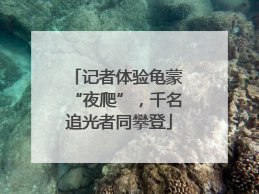 记者体验龟蒙“夜爬”，千名追光者同攀登