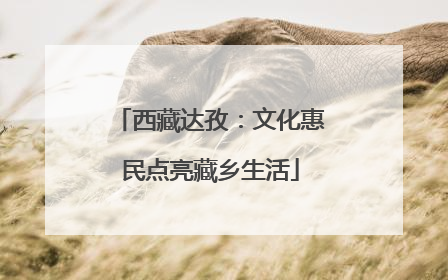 西藏达孜：文化惠民点亮藏乡生活