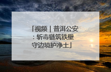 视频｜普洱公安：斩毒链筑铁壁 守边境护净土