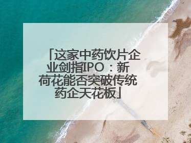 这家中药饮片企业剑指IPO：新荷花能否突破传统药企天花板