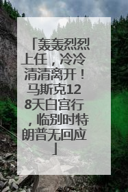 轰轰烈烈上任，冷冷清清离开！马斯克128天白宫行，临别时特朗普无回应