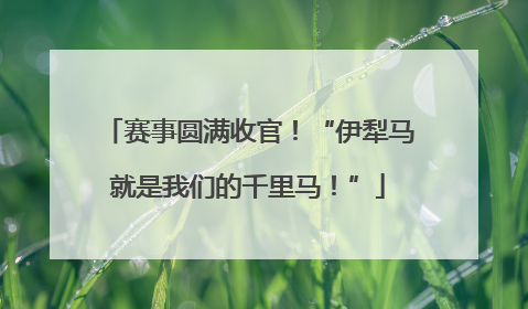 赛事圆满收官！“伊犁马就是我们的千里马！”