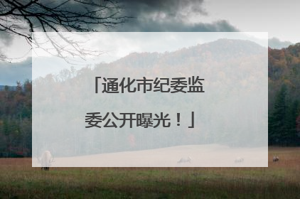通化市纪委监委公开曝光！